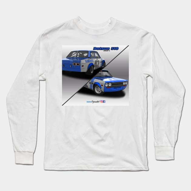 Datsun 510 Group 2 42 Long Sleeve T-Shirt by PjesusArt